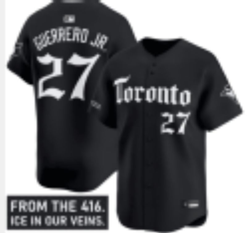 Men 2026 Toronto Blue Jays #27 Guerrero jr Black 5th generation Joint Name Nike MLB Jersey style 1212